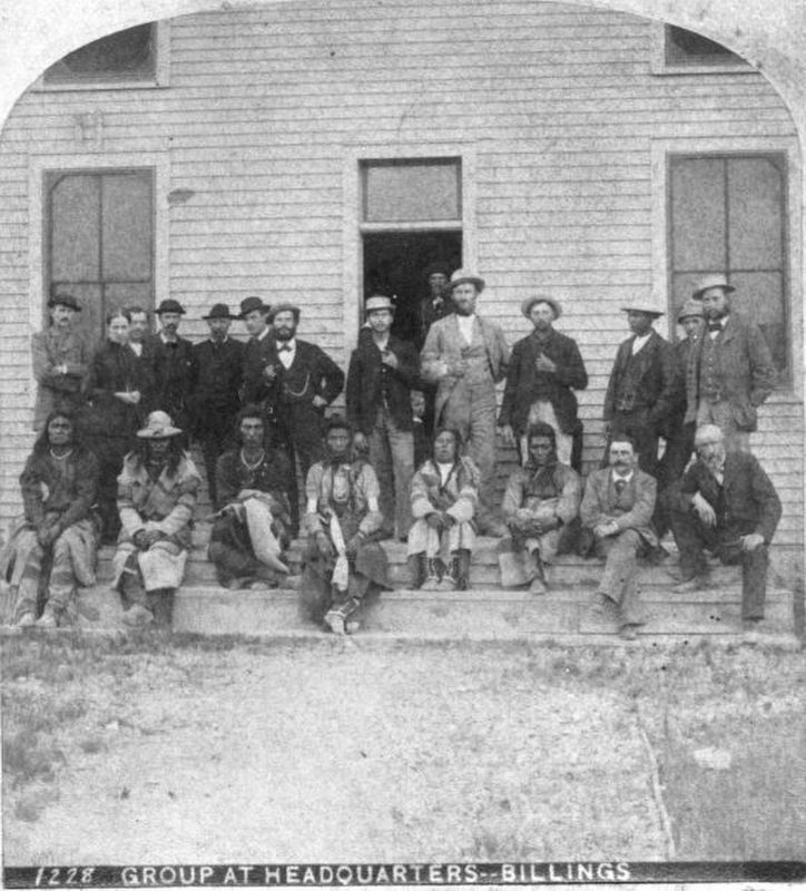 An 1885 photo shows a Chinese immigrant among a group of people gathered for a portrait.� image. Click for full size.