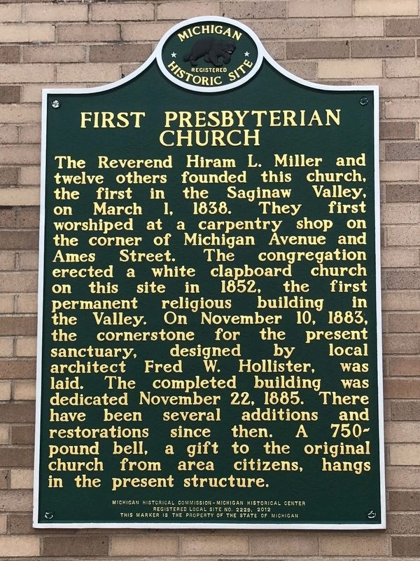 First Presbyterian Church Marker. Click for full size. First Presbyterian Church Marker image. Click for full size.