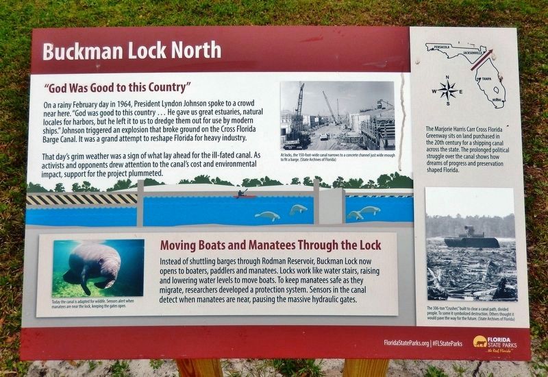 Buckman Lock North Marker image. Click for full size.