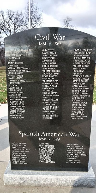 Antwerp's Civil War - Spanish American War Veterans Memorial image. Click for full size.