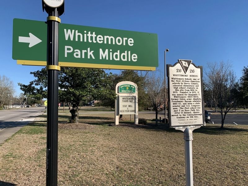 Whittemore School Marker image. Click for full size.