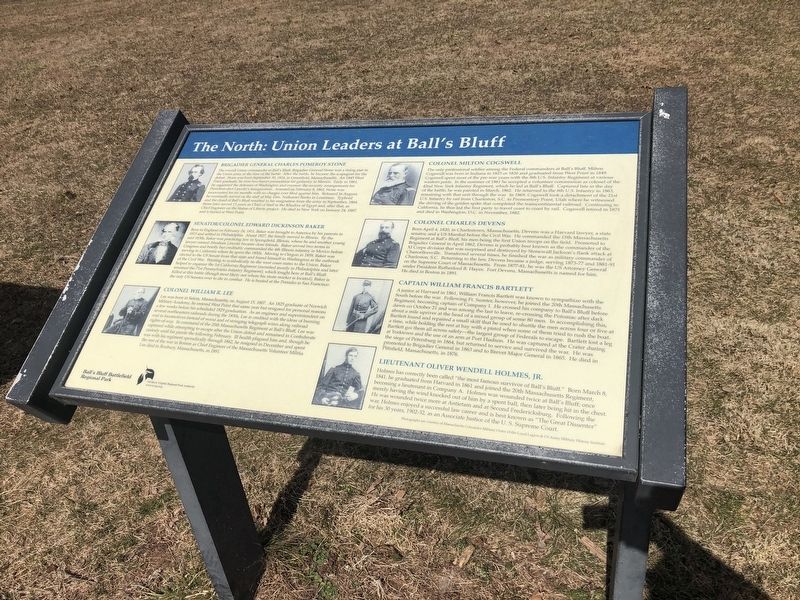 The North: Union Leaders at Ball's Bluff Marker image. Click for full size.
