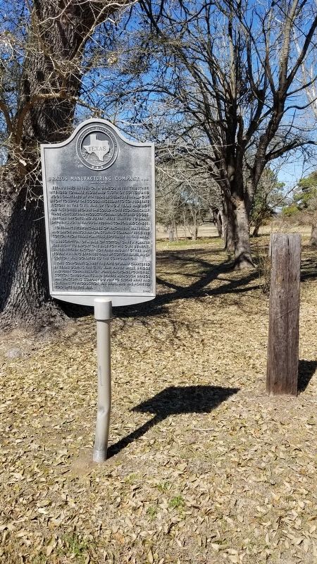 Brazos Manufacturing Company, C.S.A. Marker image. Click for full size.