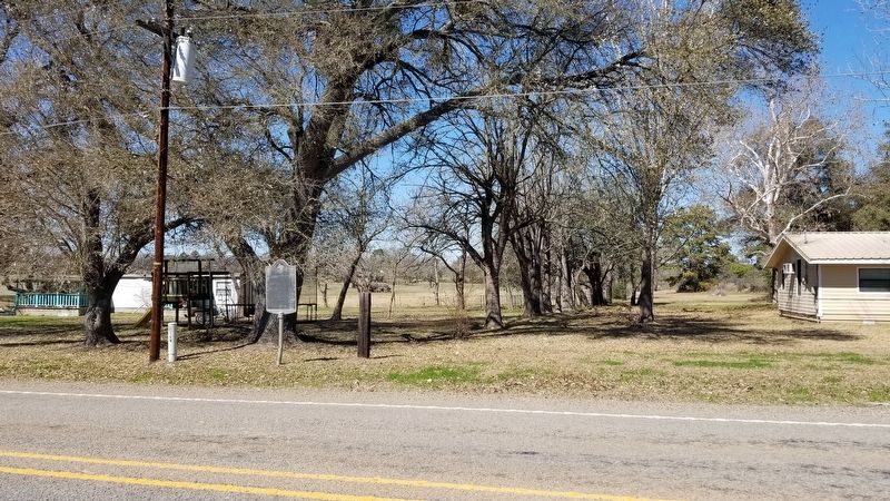 The view of the Brazos Manufacturing Company, C.S.A. Marker from the road image. Click for full size.