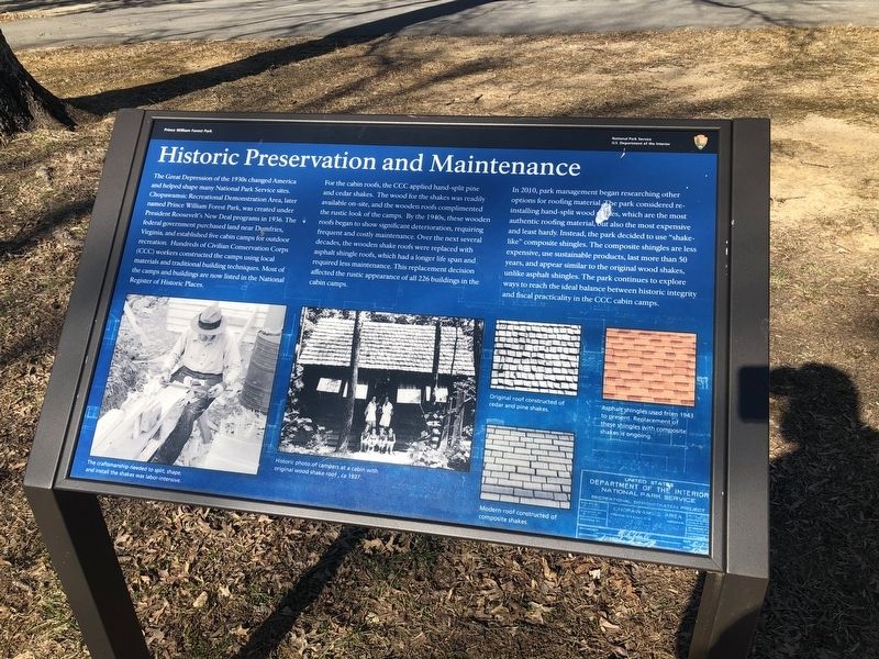Historic Preservation and Maintenance Marker image. Click for full size.