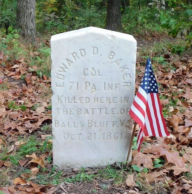 Col. Baker Memorial Marker image. Click for full size.