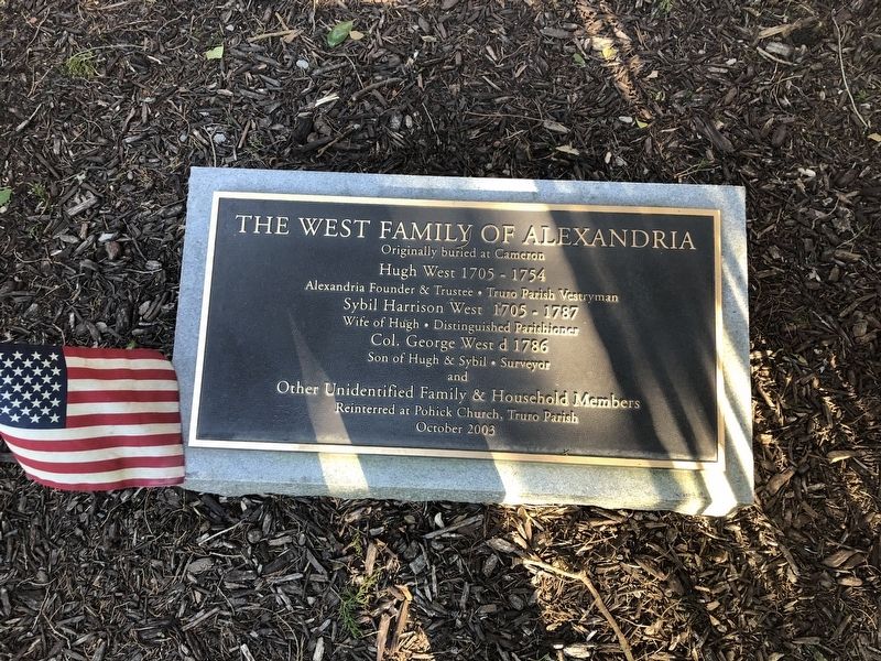 The West Family of Alexandria Marker image. Click for full size.