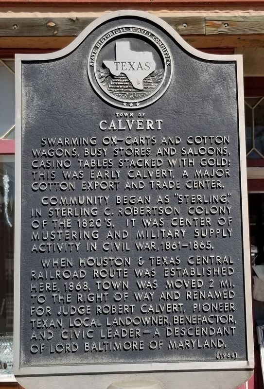 Town of Calvert Marker image. Click for full size.