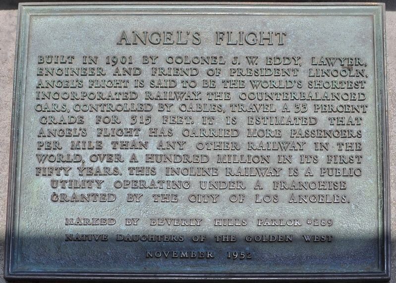 Angels Flight Marker image. Click for full size.