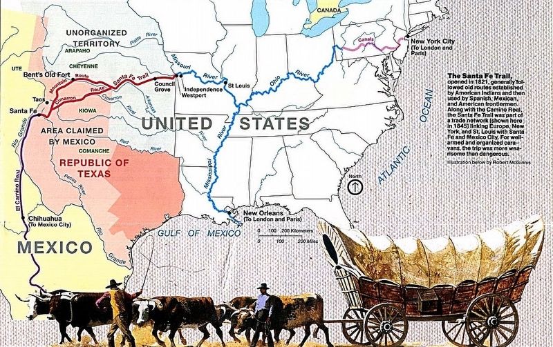 Santa Fe Trail map image. Click for full size.