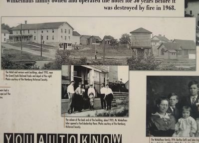 Travelers Stop at the Hamburg House Hotel Marker — near left images image. Click for full size.