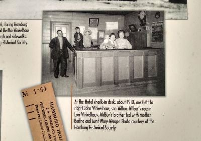 Travelers Stop at the Hamburg House Hotel Marker — middle right image image. Click for full size.