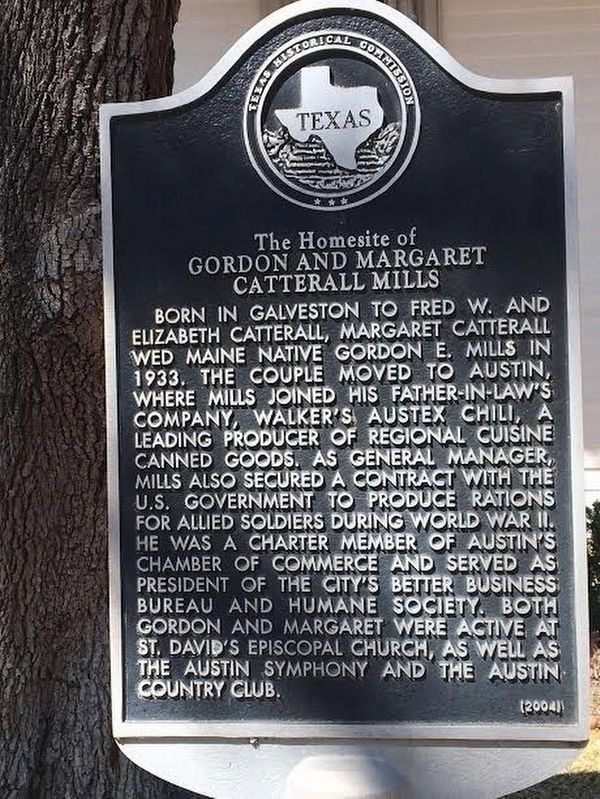The Homesite of Gordon and Margaret Catterall Mills Marker image. Click for full size.