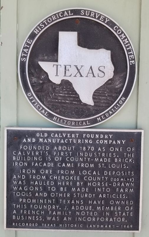 Old Calvert Foundry and Manufacturing Company Marker image. Click for full size.