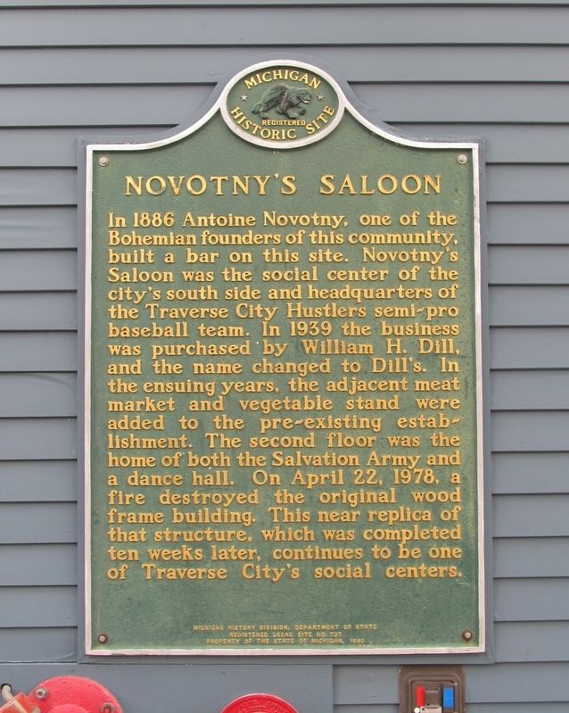 Novotny's Saloon Marker image. Click for full size.