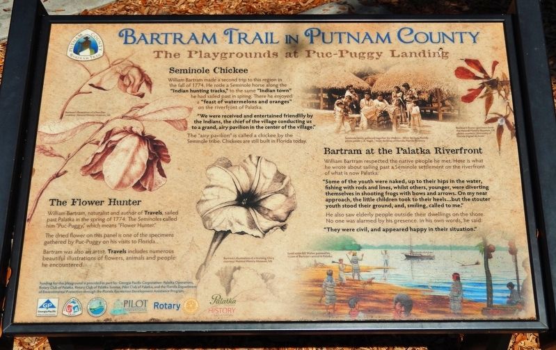 Bartram Trail in Putnam County Marker image. Click for full size.