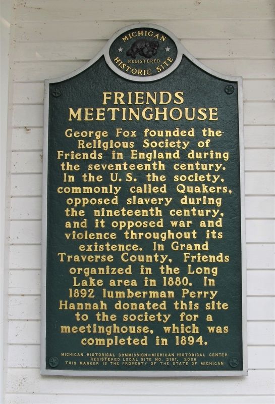 Friends Meetinghouse Marker image. Click for full size.