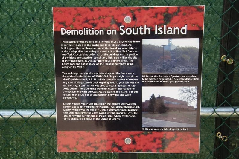 Demolition on South Island Marker image. Click for full size.