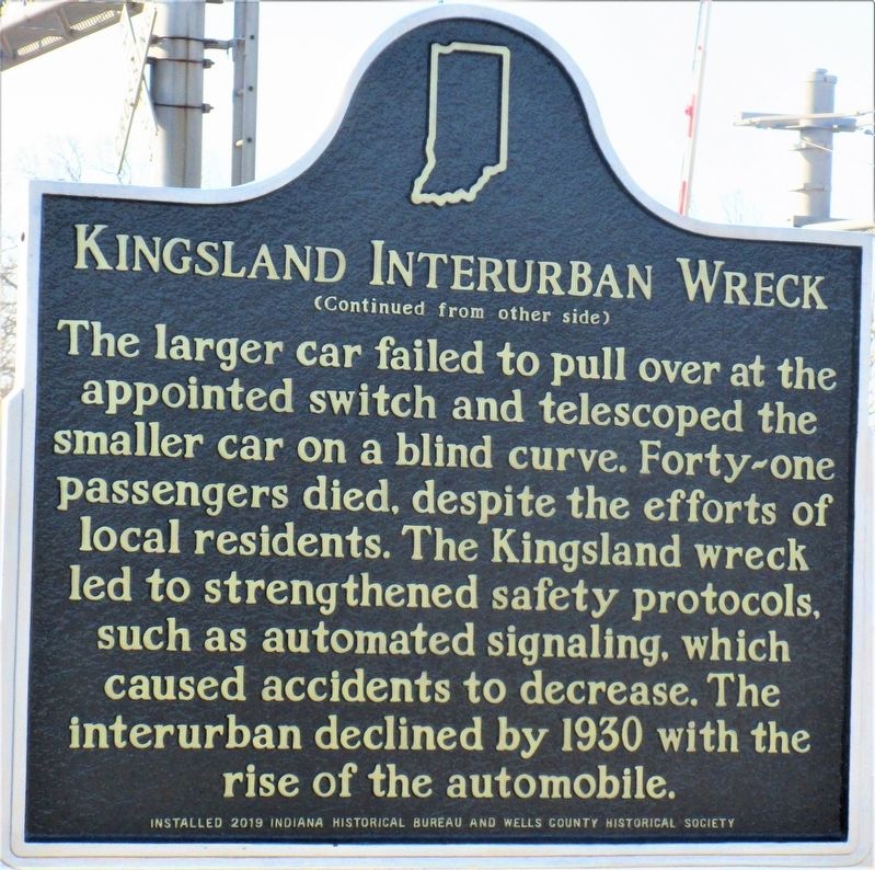 Kingsland Interurban Wreck Marker image. Click for full size.