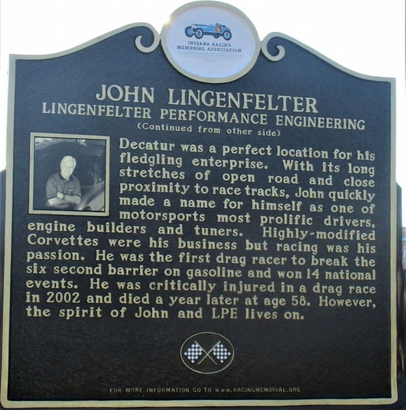 John Lingenfelter Marker image. Click for full size.