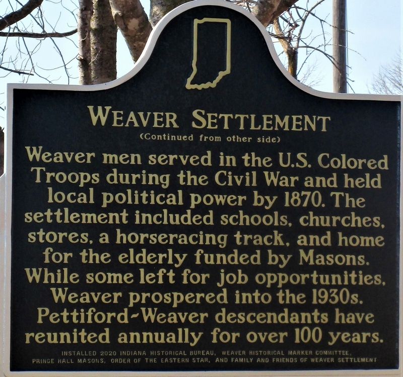 Weaver Settlement Marker image. Click for full size.