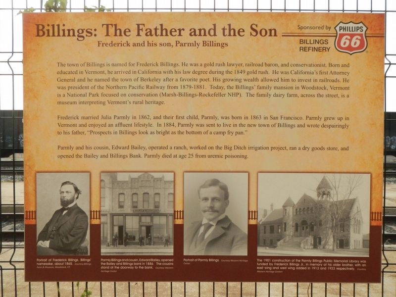 Billings: The Father and the Son Marker image. Click for full size.