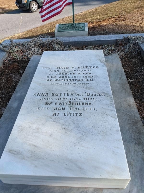 Dedicated by the Sacramento Chamber of Commerce in Memory of John Augustus Sutter Marker image. Click for full size.