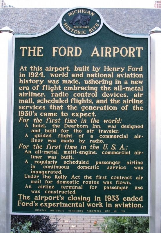 Ford Airport / Ford Tri-Motor Marker image. Click for full size.