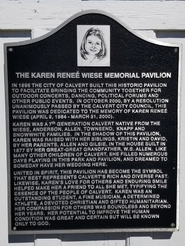 The Karen Renee Wiese Memorial Pavilion Marker image. Click for full size.