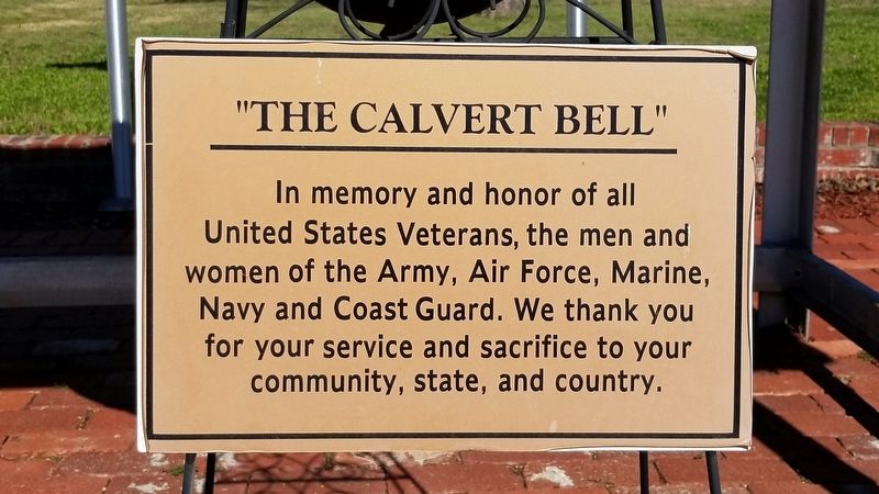 "The Calvert Bell" Marker image. Click for full size.