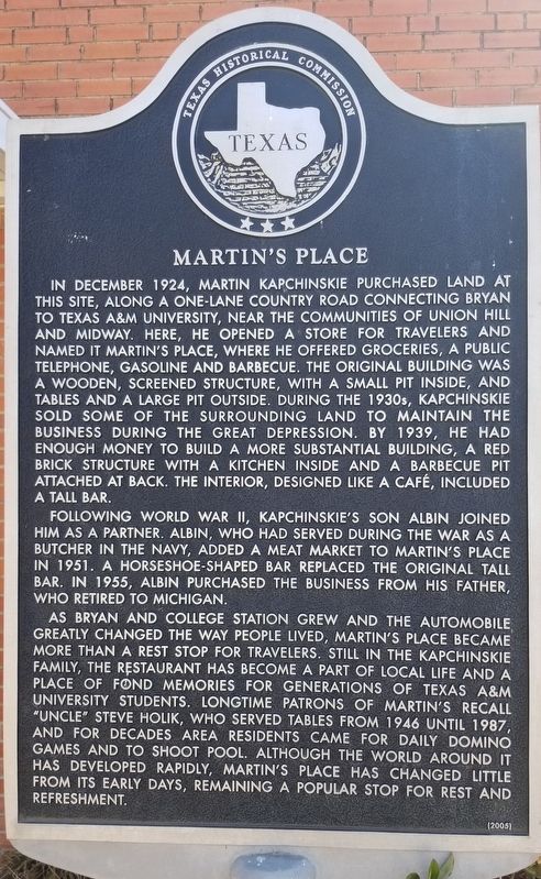 Martin's Place Marker image. Click for full size.