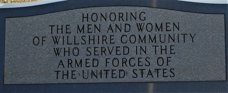 Willshire Veterans Memorial image. Click for full size.