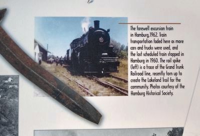 Trains to Hamburg: The Village with Two Railroads Marker — upper near left image image. Click for full size.