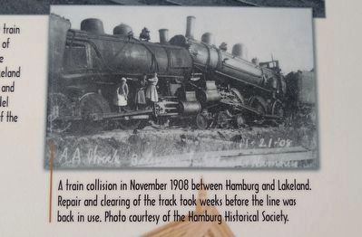 Trains to Hamburg: The Village with Two Railroads Marker — lower far right image image. Click for full size.