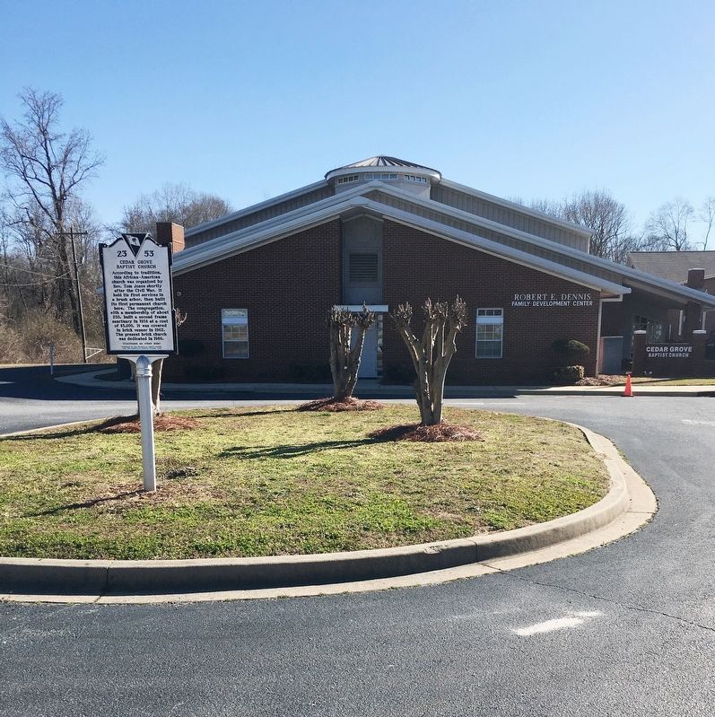 Cedar Grove Baptist Church/ Simpsonville Rosenwald School Marker image. Click for full size.