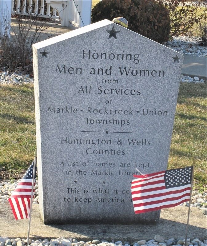 Markle Veterans Memorial image. Click for full size.