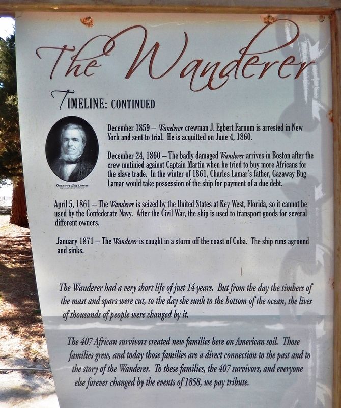 <i>The Wanderer</i> — Timeline: Continued Marker image. Click for full size.
