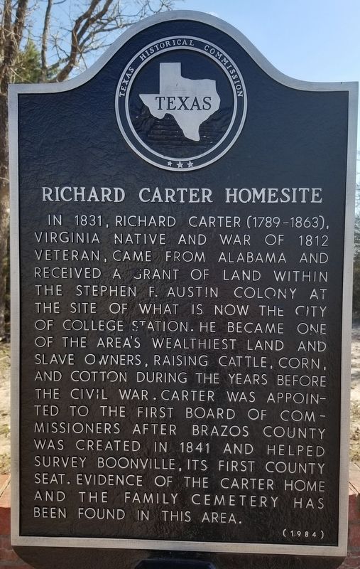 Richard Carter Homesite Marker image. Click for full size.