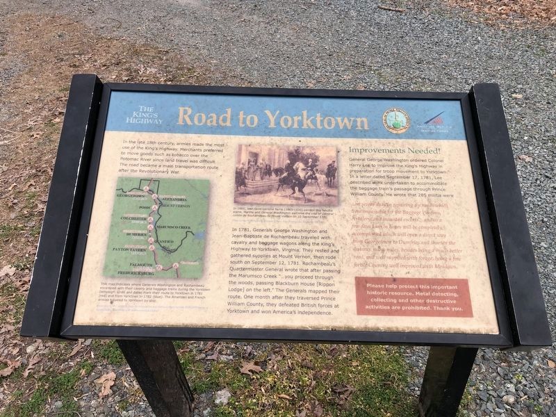 Road to Yorktown Marker image. Click for full size.
