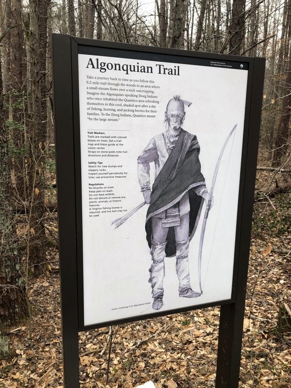 Algonquian Trail Marker image. Click for full size.
