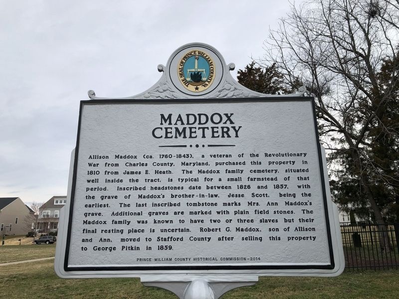 Maddox Cemetery Marker image. Click for full size.