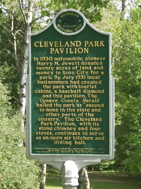 Cleveland Park Pavilion Marker image. Click for full size.