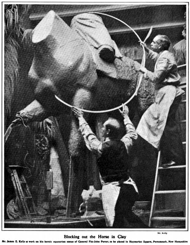 Blocking out the Horse in Clay image. Click for full size.