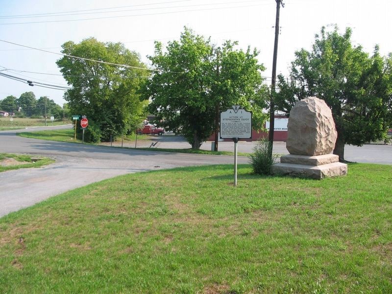 Memorial and adjacent marker. image. Click for full size.