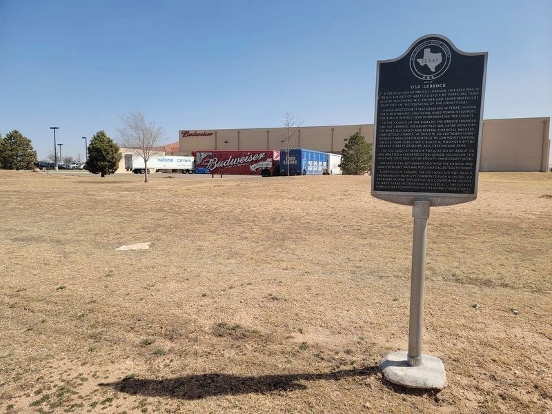 Site of Old Lubbock Marker image. Click for full size.