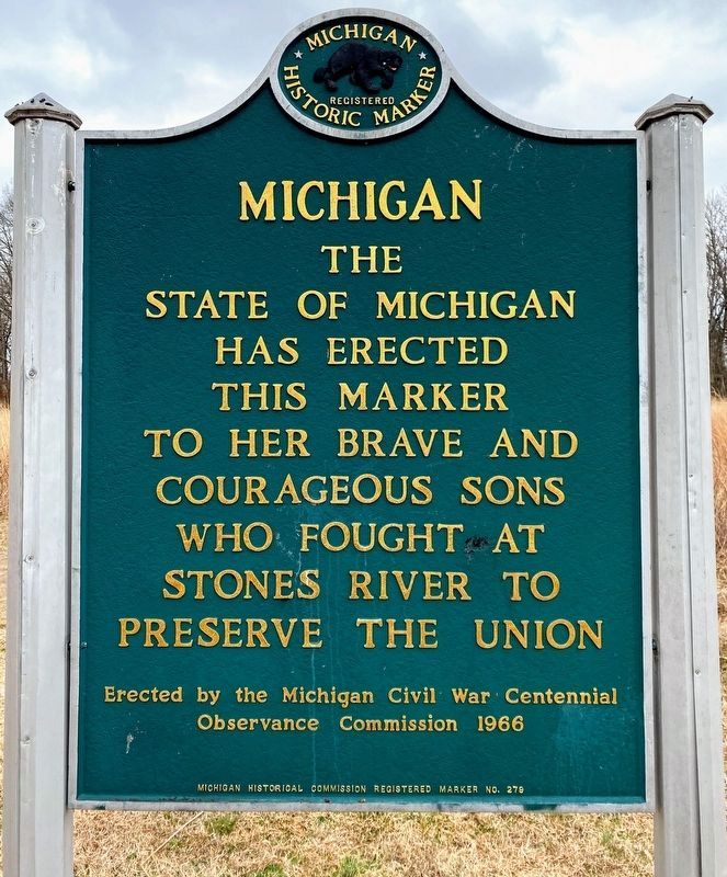 Front of Michigan Marker image. Click for full size.