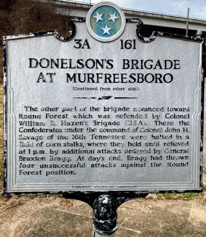 Rear Side of Donelsons Brigade at Murfreesboro Marker image. Click for full size.
