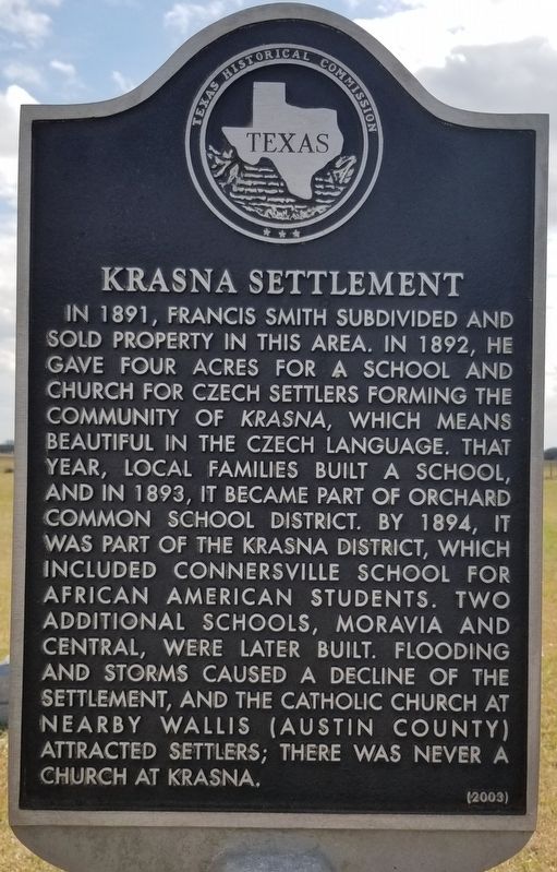 Krasna Settlement Marker image. Click for full size.