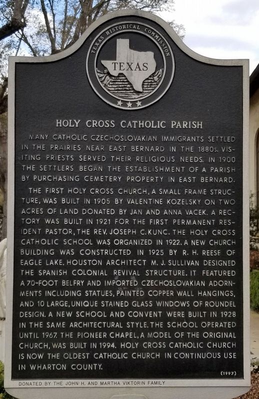 Holy Cross Catholic Parish Marker image. Click for full size.