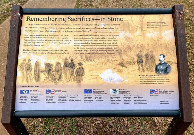 Remembering Sacrifices - in Stone Marker image. Click for full size.